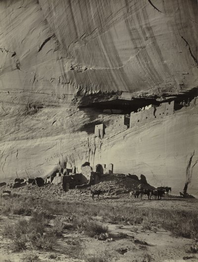 Ruins of Cliff Dwellings, Canyon de Chelly, Arizona by John K. Hillers