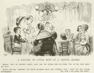 A Caution to Little Boys at a Festive Season by John Leech