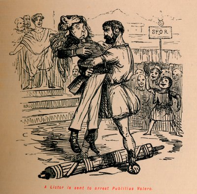 A Lictor is sent to arrest Publilius Volero, 1852 by John Leech