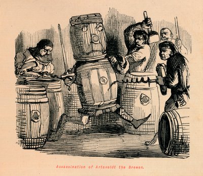 Assassination of Artaveldt the Brewer by John Leech