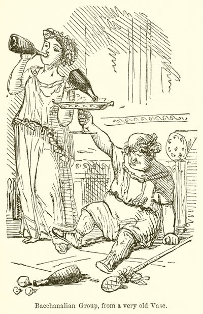 Bacchanalian Group, from a Very Old Vase by John Leech