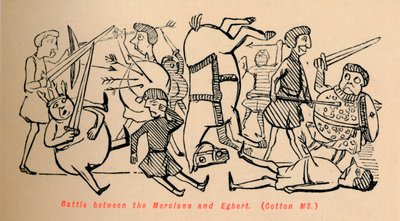 Battle between the Mercians and Egbert by John Leech