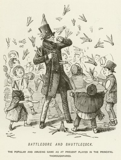 Battledore and Shuttlecock by John Leech