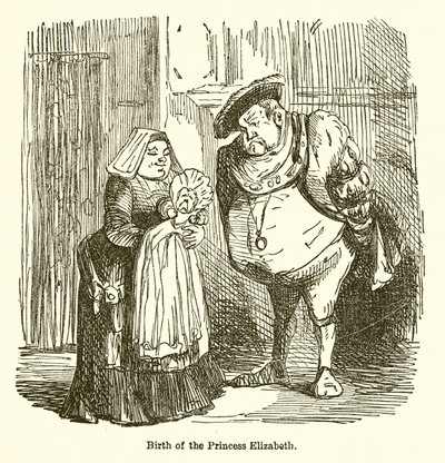 Birth of the Princess Elizabeth by John Leech