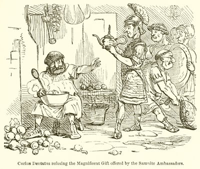 Curius Dentatus Refusing the Magnificent Gift Offered by the Samnite Ambassadors by John Leech