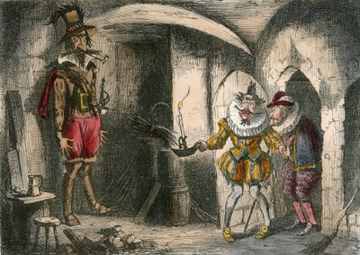 Discovery of Guido Fawkes by Suffolk and Mounteagle by John Leech