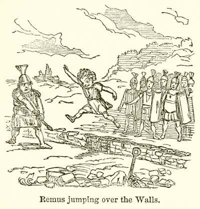 Remus Jumping over the Walls by John Leech
