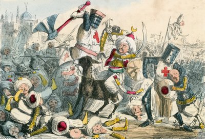 Terrific Combat Between Richard Coeur de Lion and Saladin by John Leech