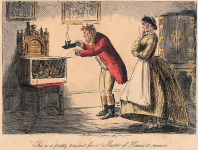 This is a Pretty Present for a Master of Hounds to Receive, 1865 by John Leech and Hablot Knight Browne