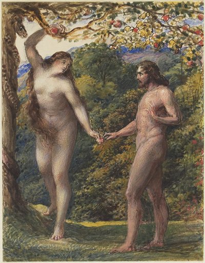 Eve Offering the Forbidden Fruit to Adam, 1830-35 by John Linnell