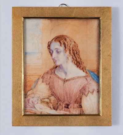 Young Woman with Golden Halo by John Linnell