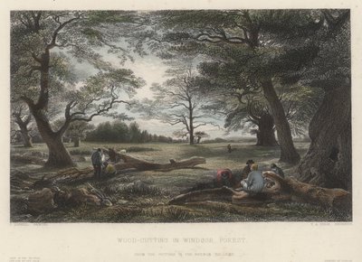 Wood Cutting in Windsor Forest by John Linnell