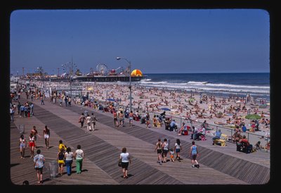 Boardwalk, beach, Casino Pier, Seaside Heights, New Jersey, USA by John Margolies
