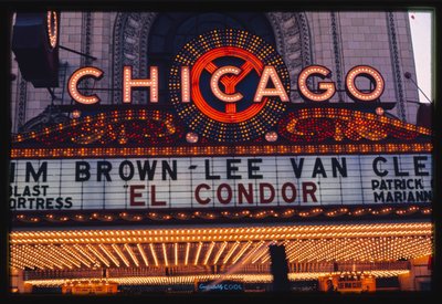 Chicago Theater Neon Marquee, Chicago, Illinois, USA by John Margolies