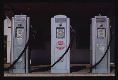 Olympic Gas Pumps, San Diego, California, USA by John Margolies