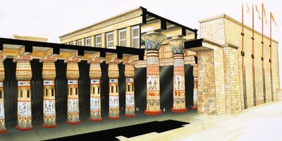 A reconstruction of part of the Hypostyle Hall by John Marshall