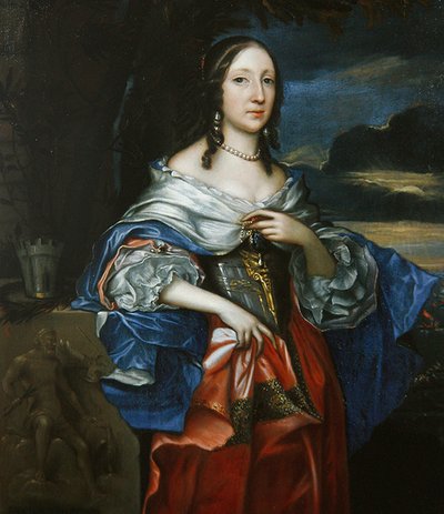 Portrait of a lady thought to be Elizabeth Claypole by John Michael Wright