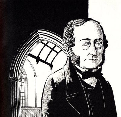 Samuel WESLEY, caricature by John Minnion