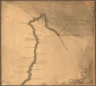 Map of the Ohio River from Fort Pitt by John Montresor