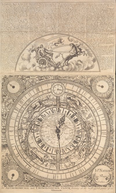 An Astronomical and Chronological Clock Showing All the Most Useful Parts of an Almanack by John Naylor