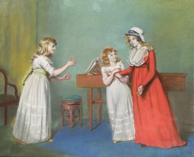 Mrs. Henderson, Mrs. Kendall and Mrs. Thompson, Daughters of Thomas Rowsby, Crome Hall, Malton, Yorkshire by John Raphael Smith