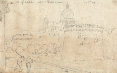 The Wall of Naples near Ponte Nuovo by John Robert Cozens