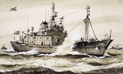 A British Frigate Patrolling the North Sea by John S. Smith