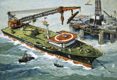 The Galatea, Fitted with a Heavy Lifting Crane by John S. Smith