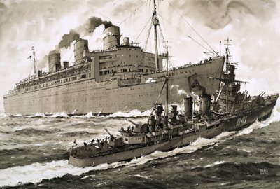 The Queen Mary Strikes the Cruiser Curacoa by John S. Smith