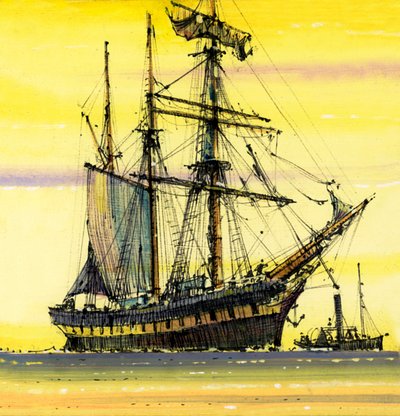 Unidentified Sailing Boat by John S. Smith