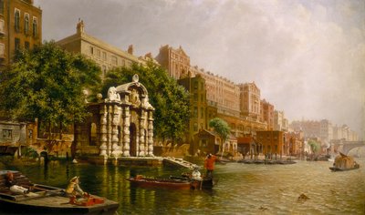 York Water Gate and the Adelphi from the River, 1872 by John Scorrer O