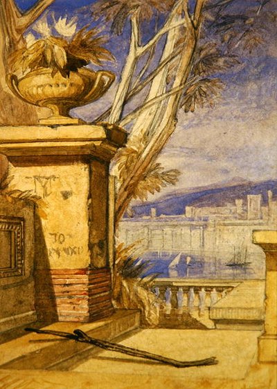 Classical Landscape with an Urn: a Design for a Frontispiece by John Sell Cotman
