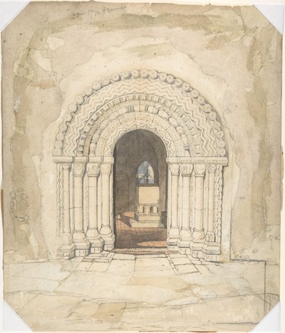 Doorway, Heckingham Church by John Sell Cotman