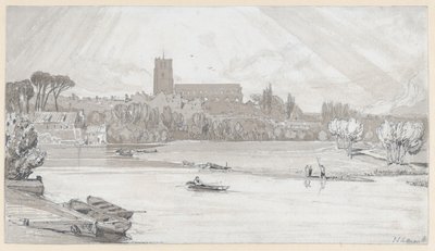 The Town of Beccles from the Bridge, Suffolk by John Sell Cotman