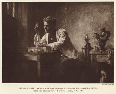 Alfred Gilbert, English Sculptor by John Seymour (after) Lucas