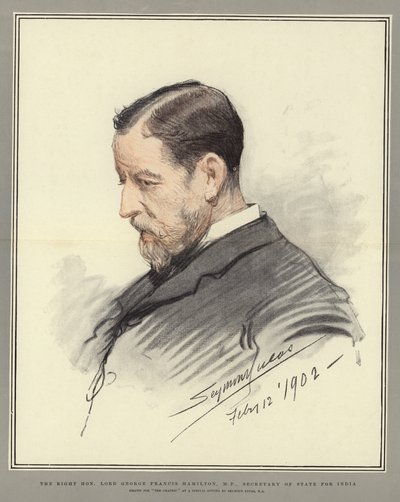 The Right Honorable Lord George Francis Hamilton, MP, Secretary of State for India by John Seymour Lucas