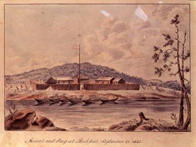 Arrival and Stay at Rockfort, 1821 by John Simpson