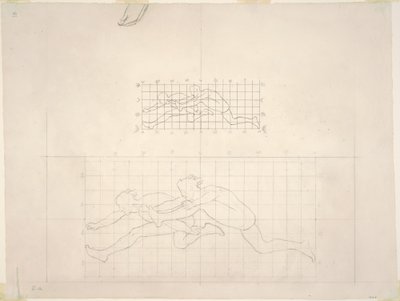 Studies for Two Classical Male Figures Jumping by John Singer Sargent