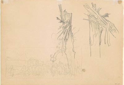 Two Shattered Trees; and Study for 