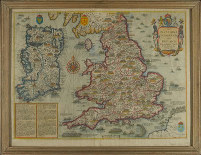 Map Depicting The Invasions of England and Ireland With All Their Civil Wars Since the Conquest, c.1627 by John Speed