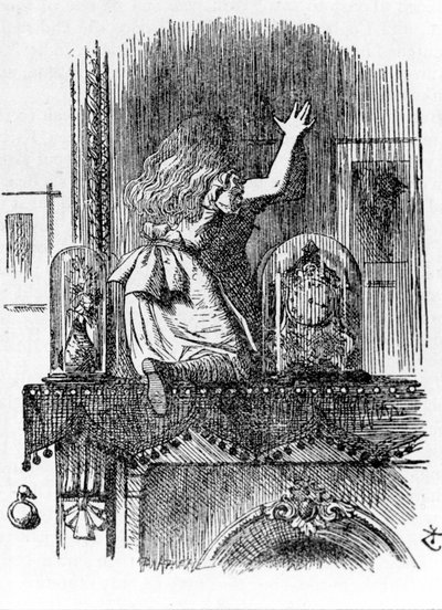 Alice traversing the mirror - in “Alice