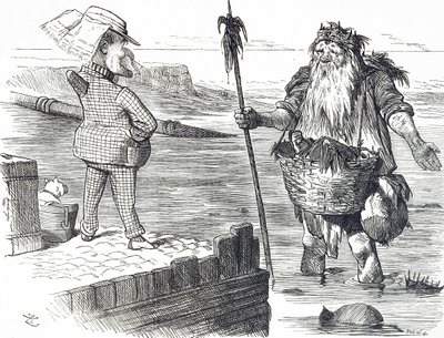 Cartoon Commenting on the Pollution of the Thames in London by John Tenniel