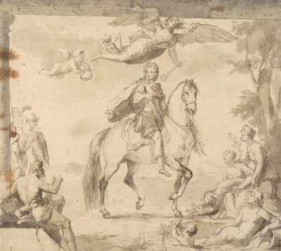 Preparatory Study for the decoration "Equestrian Portrait of George I" by John Vanderbank