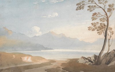 A Welsh Landscape a Lay-in by John Varley