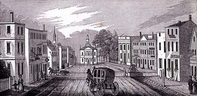 Southern view in the central part of Salem, from Historical Collections of Massachusetts, by John Warner Barber, engraved by J. Downes, 1939 by John Warner Barber
