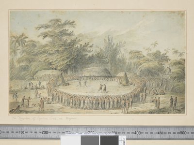 The Reception of Captain Cook in Hapaee by John Webber