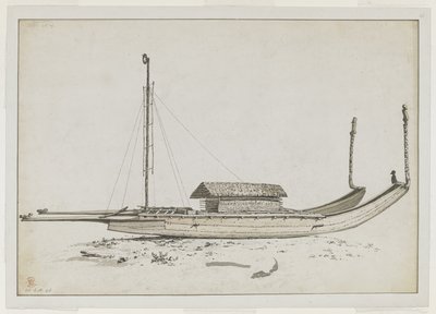 A Double Travelling Canoe of Otaheite by John Webber