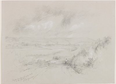 Haydon Bridge, Langley Castle in the Distance by John Wilson Carmichael