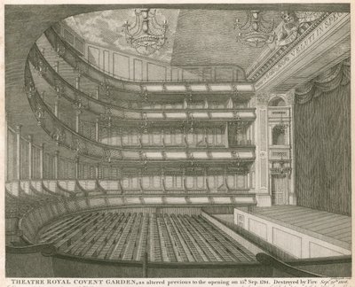 Theatre Royal, Covent Garden, London, as Altered Previous to the Opening on 15 September 1794 by John Winston