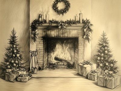 Cozy Christmas Fireplace by Jolly and Dash